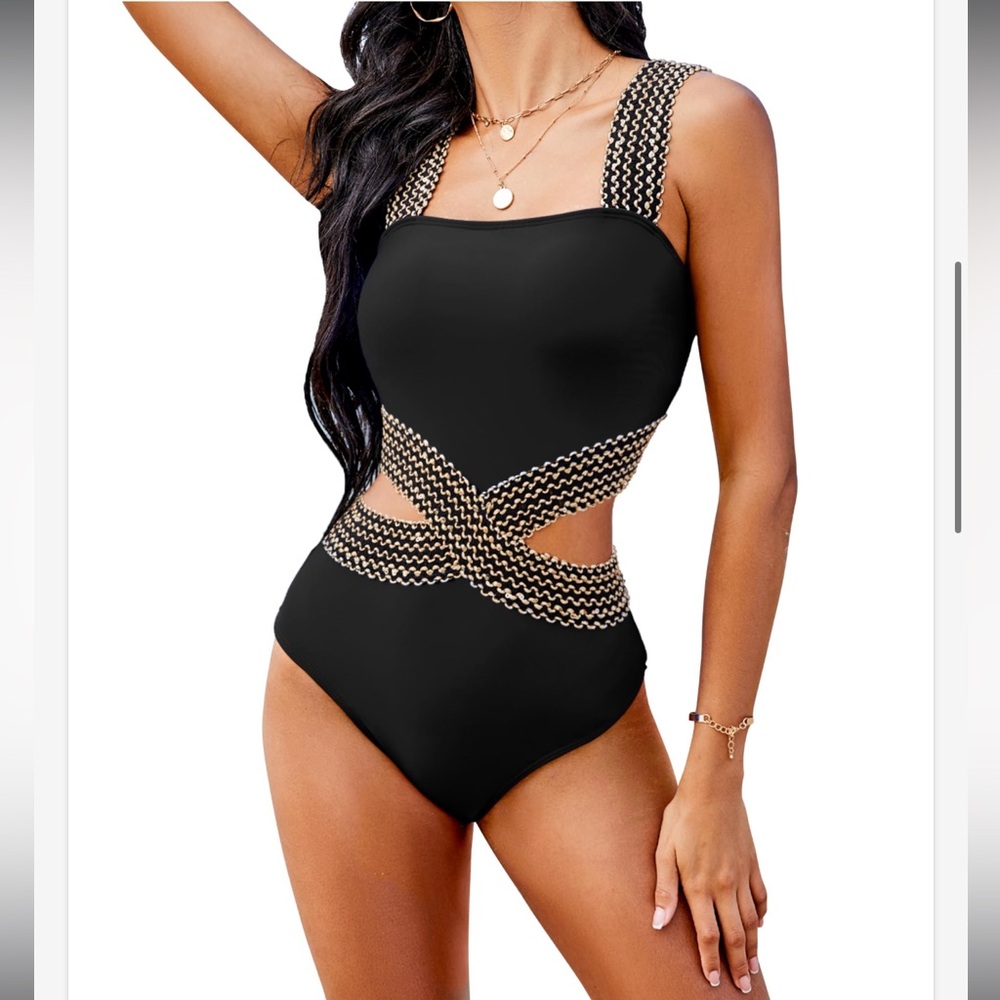 Elegant Black One-Piece Swimsuit
